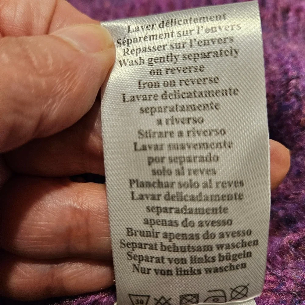 Best Mountain Purple Knit‎ Open Stitch Pullover Sweater Women's Size U